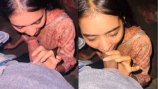Bhojpuri sex video hd girl gives an Indian blowjob to her cousin