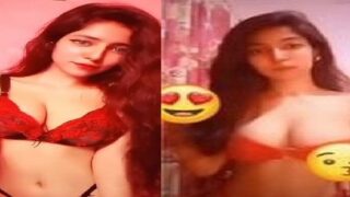 New indian xxx video Girl Strips Bra to Show Boobs